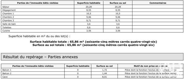 Appartement à vendre 4 pièces 65,86 m² Rezé