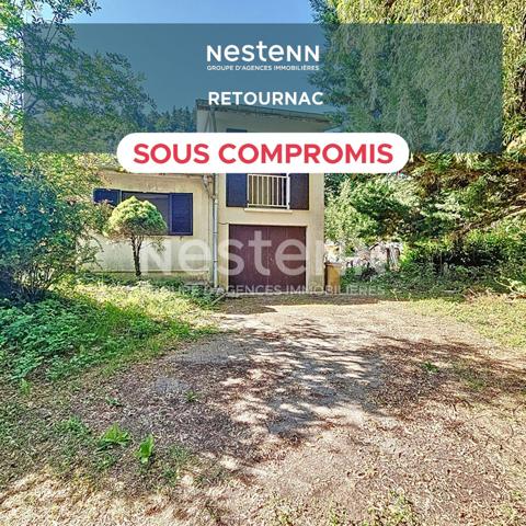 Sur plus de 2000 m2 de terrain au calme petite maison avec garage, sur Retournac