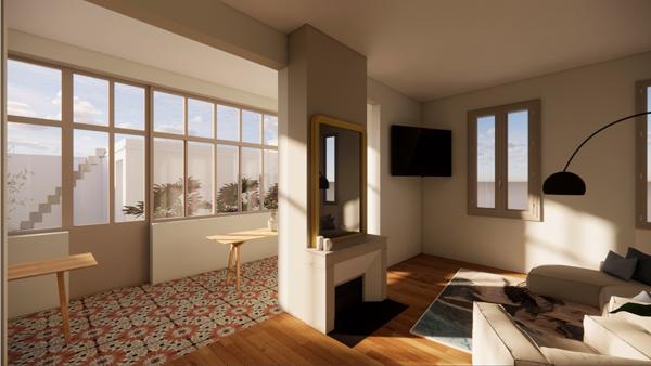 Echoppe double - Bordeaux barrière de Pessac 5 pièces 125m² - terrasse et garage. , Bordeaux