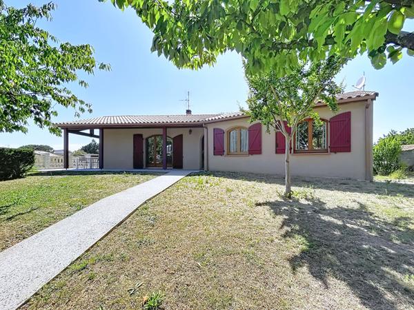 Maison T4 plain-pied avec piscine et sous-sol - Bruguières 31150