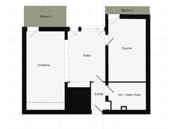 Appartement 40 m² à Angers 49100