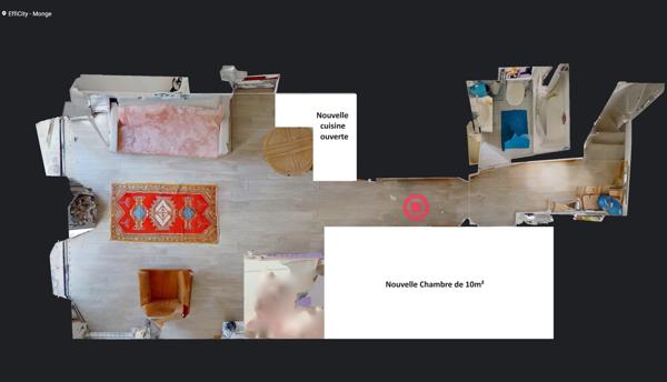 Appartement 2 pièces - 42 m² Exclusivité efficity