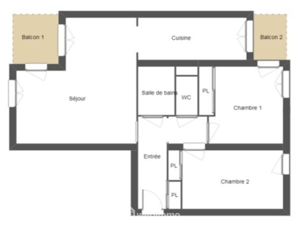 Appartement 68.25 m² à Angers 49100
