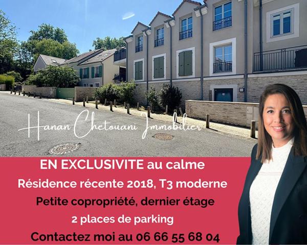 Appartement 3 pièces 65 m²  Balcon Dernier étage  Résidence 2018