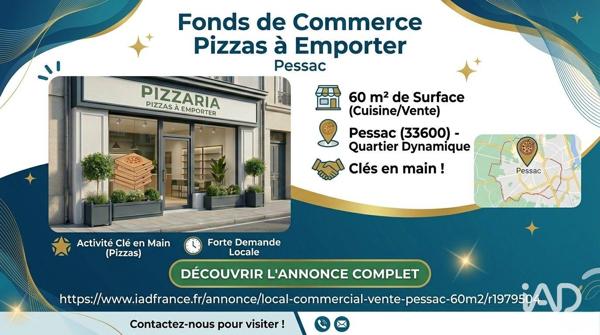 Pizzeria à vendre 60 m² Pessac