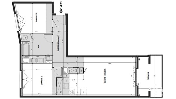 Appartement à vendre 3 pièces 70 m² Èze