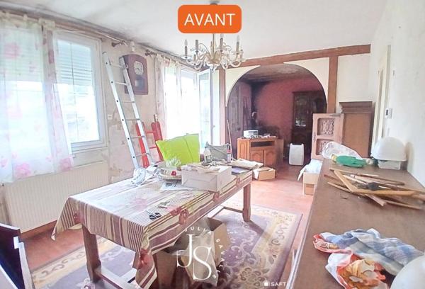 maison à fort potentiel avec grand garage et jardin