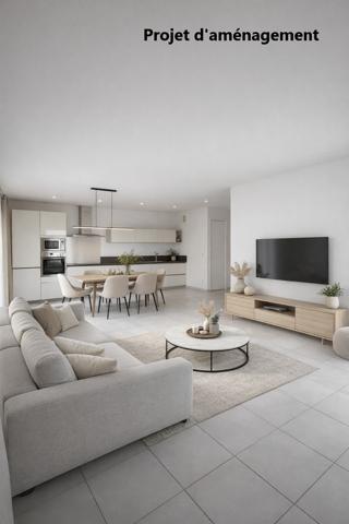 CRAPONNE – T4 LUMINEUX AVEC TERRASSE, AU CALME ET À DEUX PAS DU CENTRE