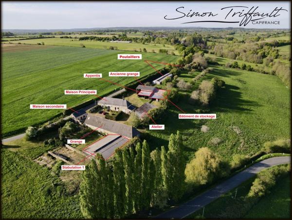 Corps de ferme à vendre 7 pièces BRULON (72)
