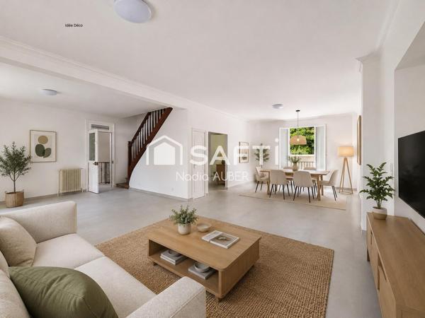 Maison familiale rénovée avec goût –  jardin, terrasse  et parkings couverts