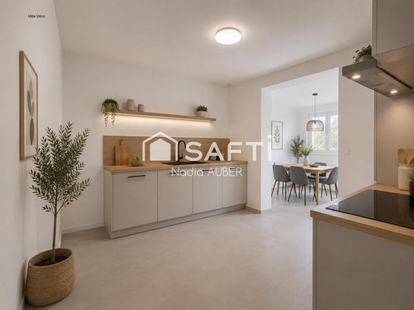 Maison familiale rénovée avec goût –  jardin, terrasse  et parkings couverts