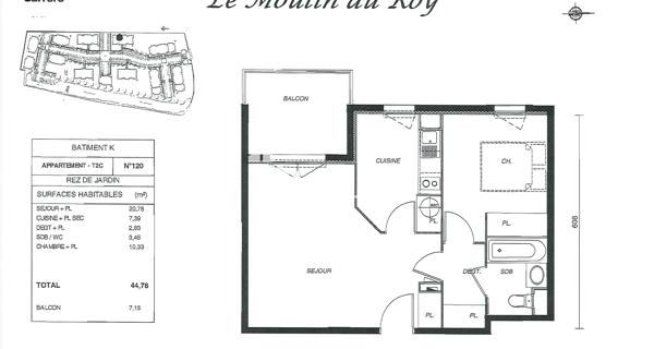 Location Appartement 2 pièces 44.78 m² - Gerzat 63360