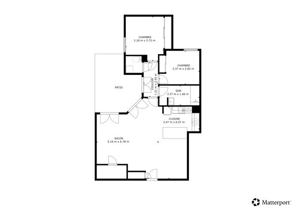 T4 de 78 m² avec jardin de 36 m² – Centre-ville – 2 chambres – 46 m² de pièce de vie – Parking