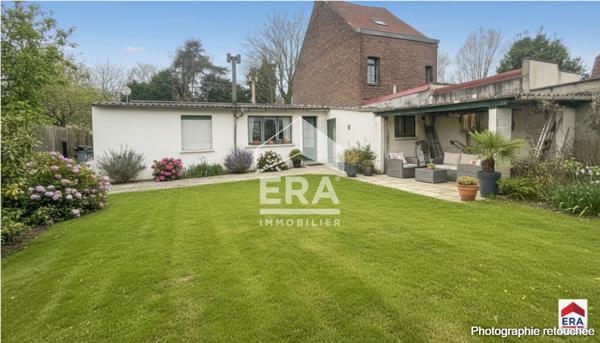 À VENDRE -Maison plain-pied 84 m² -Wasquehal-Terrain-1200 m²