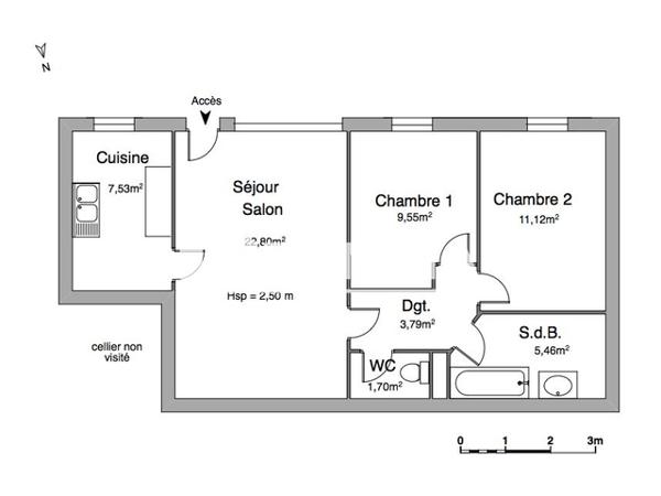 Location Appartement 3 pièces 61.95 m² - 106 AVENUE FRANCOIS MITTERRAND Bourges 18000