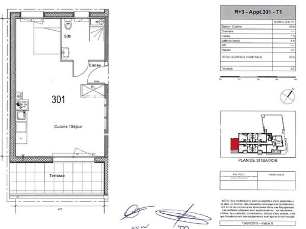 Location Studio 33.6 m² - 510 RUE DE CAGNY Amiens 80000
