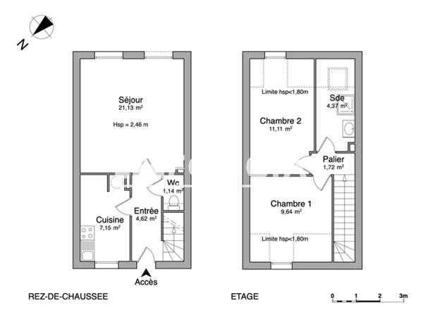 Location Maison 3 pièces 58.51 m² - 110-114 AVENUE DU GENERAL LECLERC Albert 80300