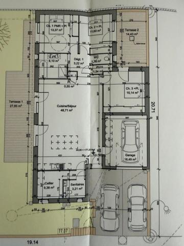 MAISON DE PLAIN PIED NEUVE 3CH GARAGE