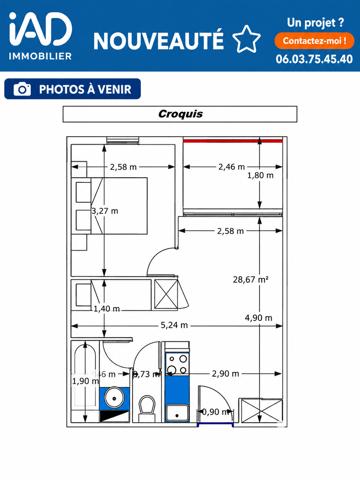 Appartement à vendre 2 pièces 28 m² Cannes