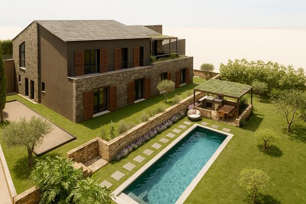 Maison Bastia - Monserato 310 m2 - terrain 1284 m2 - vue mer