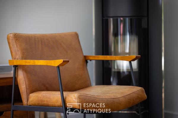 Duplex atypique et sa verrière sur la forêt