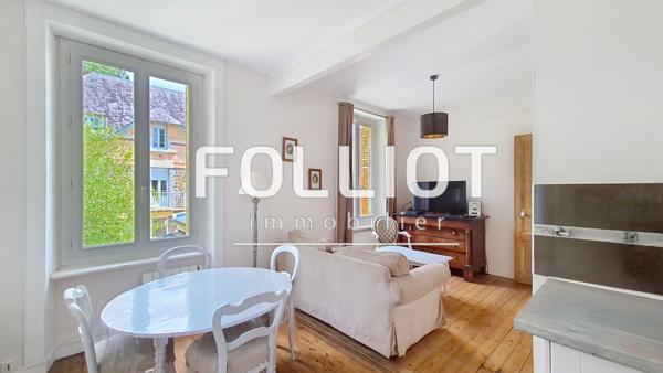 A vendre Saint Jean le Thomas Immeuble avec local commercial, deux appartements, jardin et garage