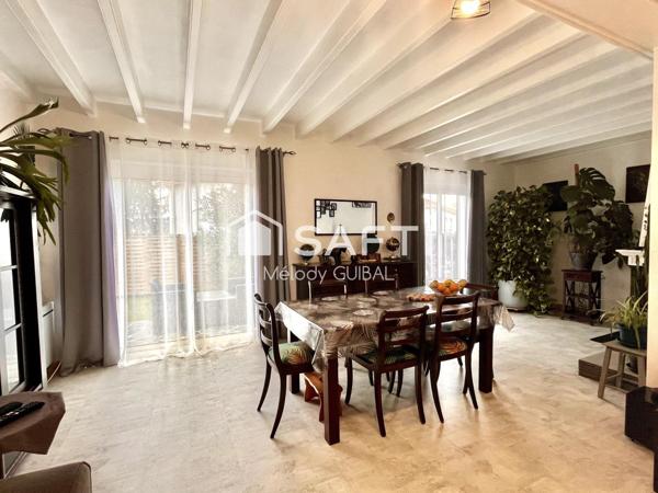 À Saujon, maison de plain-pied de 87 m2 sur parcelle de 510 m2, garage