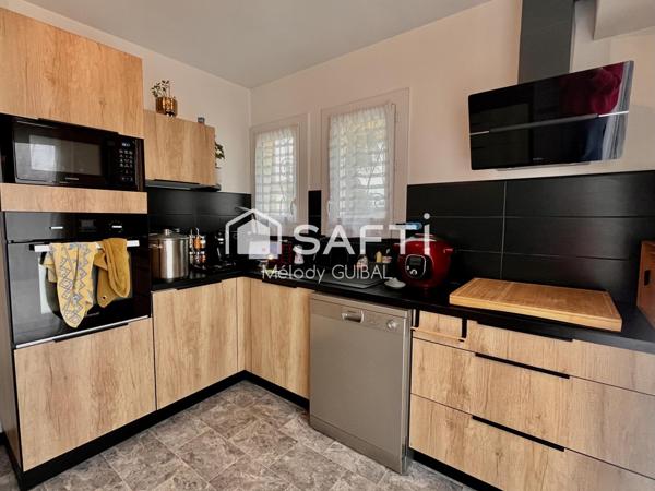 À Saujon, maison de plain-pied de 87 m2 sur parcelle de 510 m2, garage