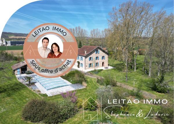 Graulhet (81300) corps de ferme rénové sur plus d’un hectare clos