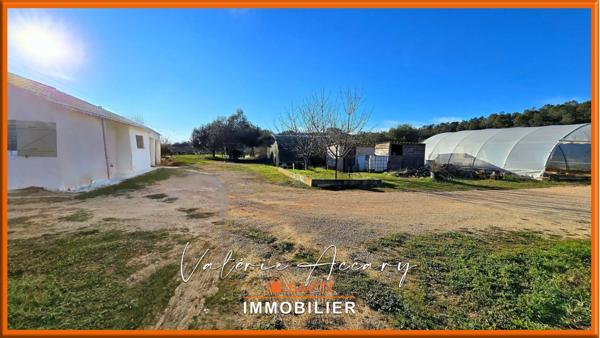 PIGNANS : Bien agricole composé d'une maison d'habitation de 86 m², hangar, serre...sur un terrain d'un hectare
