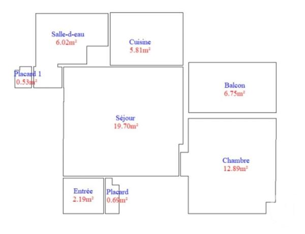 Appartement F2 à vendre  2 pièces - 47,83 m2 CAGNES SUR MER - 06