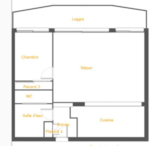 Appartement T2 53m2 pleine vue mer