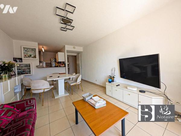 Antibes, 3 pièces avec terrasse et double garage, 4e étage, secteur recherché, DPE B