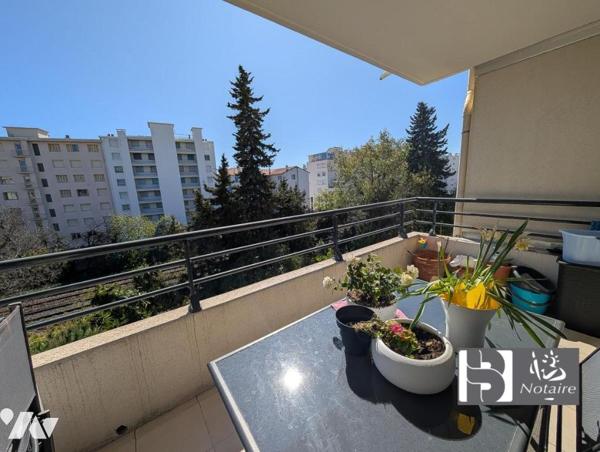 Antibes, 3 pièces avec terrasse et double garage, 4e étage, secteur recherché, DPE B