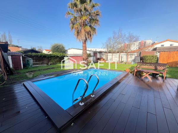 Talence maison de plain pied implantée sur un terrain de 550m² avec piscine
