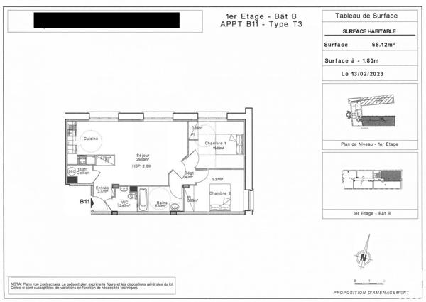 Appartement 3 pièces de 73 m² à Senlis (60300)