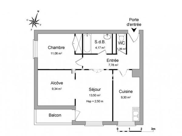 Location Appartement 3 pièces 56.5 m² - 57 RUE DE PRAGUES Guilherand-granges 07500