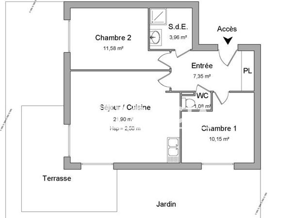 Location Maison 3 pièces 56 m² - VILLA N°12 Pechabou 31320