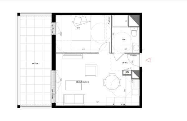 appartement à vendre 2 pièces CREIL (60)