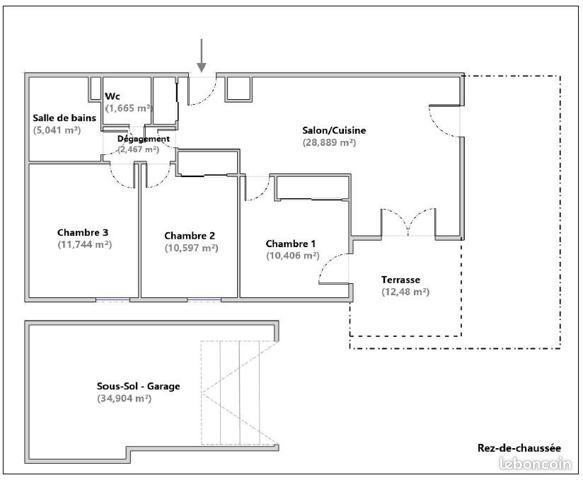 Appartement - Pierre-Bénite (Le Perron) + garage double 35 m²