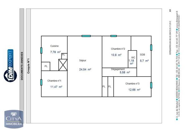Appartement à louer 4 pièces 79.71m²