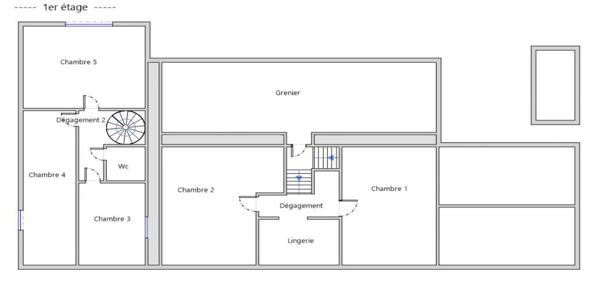 29520 Châteauneuf du faou maison en partie restaurée avec 5 chambres 2 grandes pièces de 26 m² et 46 m²