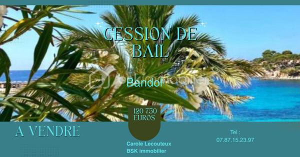 🌊 BANDOL – BELLE OPPORTUNITÉ À SAISIR ! 🌊30 M²

📍 CESSION DE BAIL – LOCAL COMMERCIAL À FORT POTENTIEL

Vous souhaitez vous installer à Bandol, ville attractive et recherchée de la Côte d’Azur ? Cette opportunité est peut-être faite pour vous !

Bandol séduit par son cadre de vie, son dynamisme, son attractivité touristique et son environnement privilégié. De nombreux jeunes actifs et entrepreneurs choisissent également de s’installer dans le secteur, contribuant au renouvellement et au dynamisme commercial de la ville.

✨ De nombreuses activités possibles :

💆‍♀️ Esthétique, beauté, bien-être
👗 Textile, prêt-à-porter, accessoires
💨 Cigarette électronique
💼 Bureau commercial
🏢 Bureau professionnel
🛍️ Commerce, showroom ou espace de vente
📈 Et plus largement, toute activité commerciale ou professionnelle, selon les dispositions du bail.

🚫 Hors activité de restauration.

💰 Loyer attractif et coût au m² intéressant compte tenu de l’attractivité du secteur.

👉 Une belle opportunité pour un jeune entrepreneur, un professionnel ou une enseigne souhaitant créer, développer ou transférer son activité à Bandol.

📞 Pour tout renseignement ou organiser une visite :
Carole Lecouteux – BSK Immobilier
📱 07 87 15 23 97