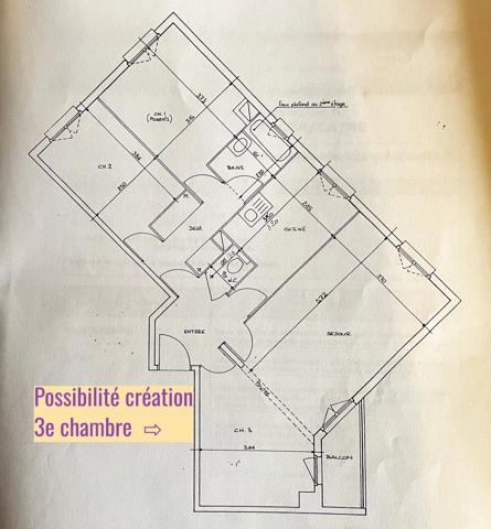 Appartement 78m2  - 4 pièces - balcon et box - EVRY - 91000