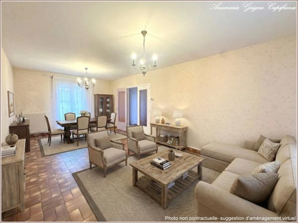 COURVILLE SUR EURE (28190) Maison de plain pied, 2 chambres ( possibilité d'avoir une troisième), sous-sol total, terrain clos