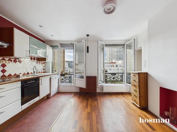 Appartement 3 pièces de 40 m² - Calme - Lumineux - Vue dégagée - Avenue d'Italie