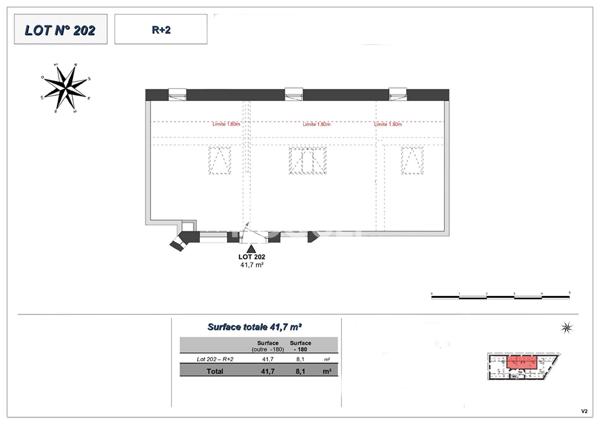 Appartement T2 bis (Plateau à aménager), Montchat Bazin, Lyon 3ème (69003)