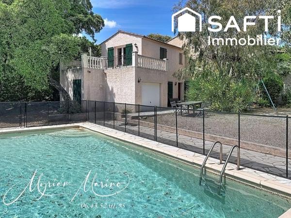 Saint-Aygulf – Maison provençale avec vue mer, piscine et plages à pied