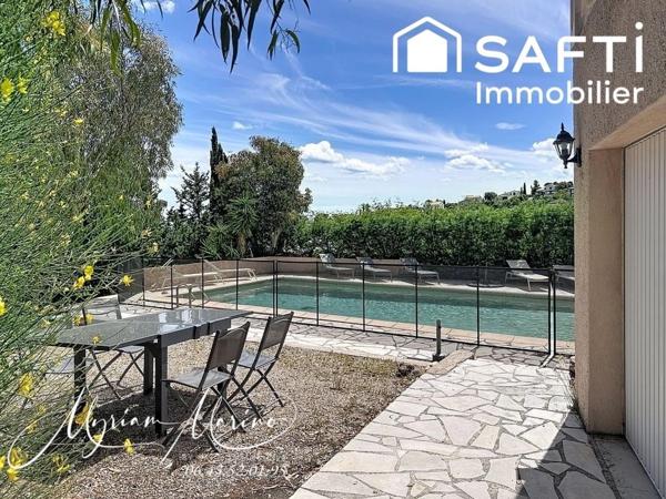 Saint-Aygulf – Maison provençale avec vue mer, piscine et plages à pied