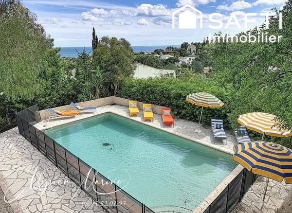 Saint-Aygulf – Maison provençale avec vue mer, piscine et plages à pied